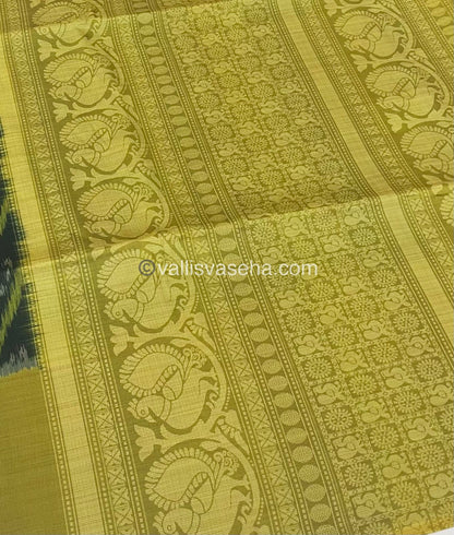 Sprinter Ikkat Semi Silk - Green With Mehandi Green - VVSS002