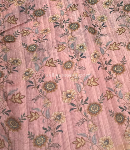 Semi Chanderi Saree - Digital Printed - VVSCD001