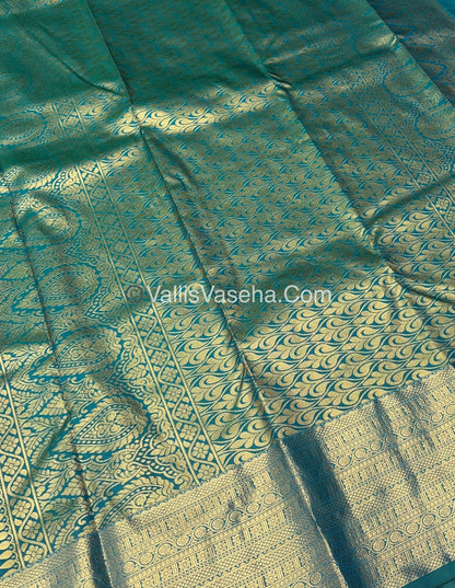 Semi Kanchipuram Silk - Vairavoosi Pattern  - VVSKS001