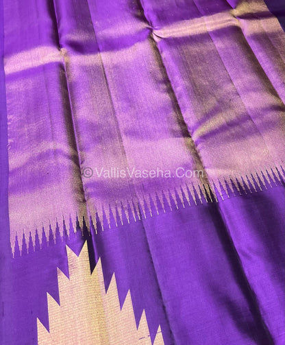 Pure Soft Silk Saree - Jothika Hit design - Purple - VVPSS005