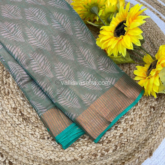 Semi Tussar Silk - Ramar Green Shade - VVSTS001