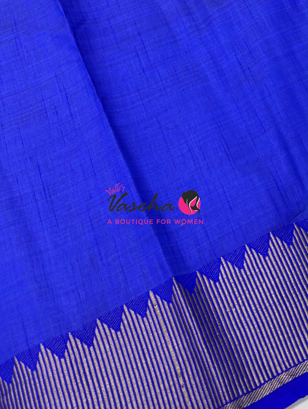Semi Tussar Silk Saree | Ink Blue  Shade |VVSTS051