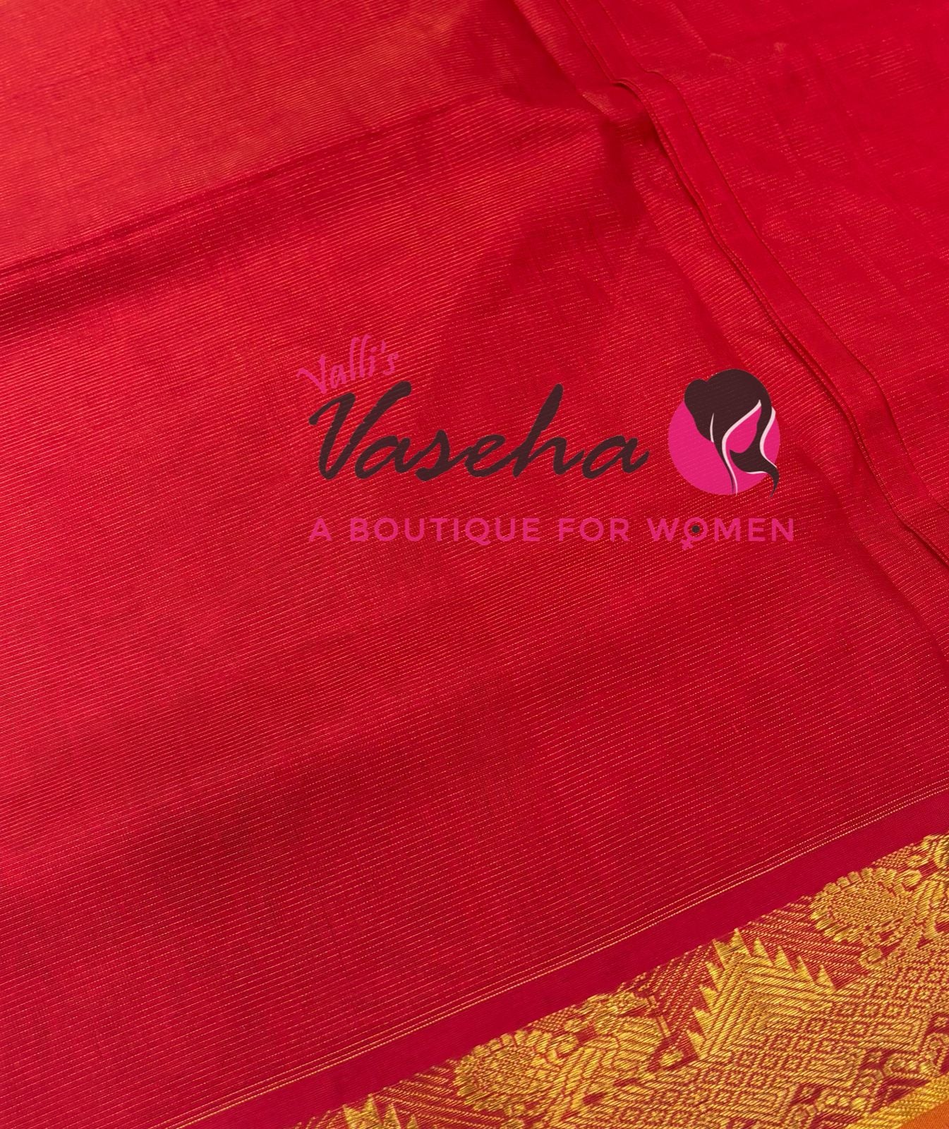 10 yards - Pure Silk Cotton - Red Shade  - VVTYSC002