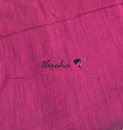 Handloom Cotton Sarees  - Pink Shade - VVKC001