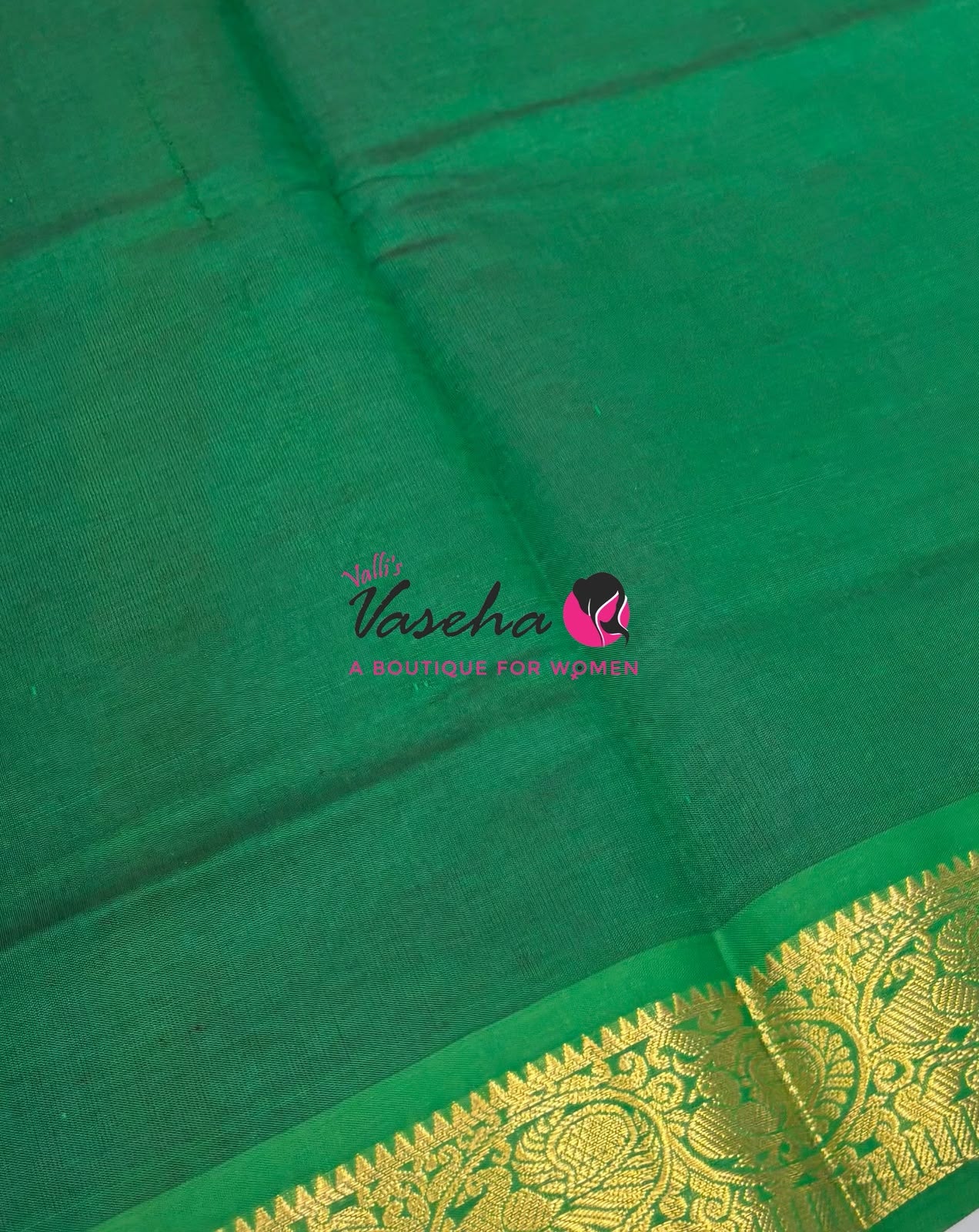 Semi Silk Cotton Saree - Small Round with Zari Butta  -  VVSSC014