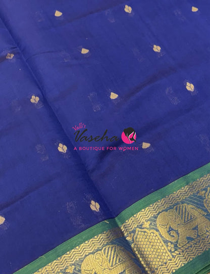 Semi Silk Cotton Saree | Small Leaf Butta Design |VVSSC010
