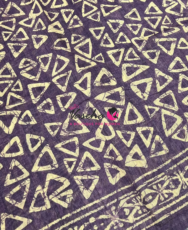 Art Tussar / Art Silk - Purple Shade - VVATS005