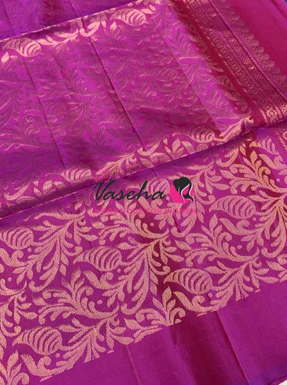 Half Mixed  Soft Silk Saree - Red & Purple - VVPSS073