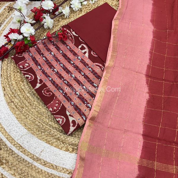 20%less - Offer Unstitched Material - Pure Cotton Material -VVDUM004