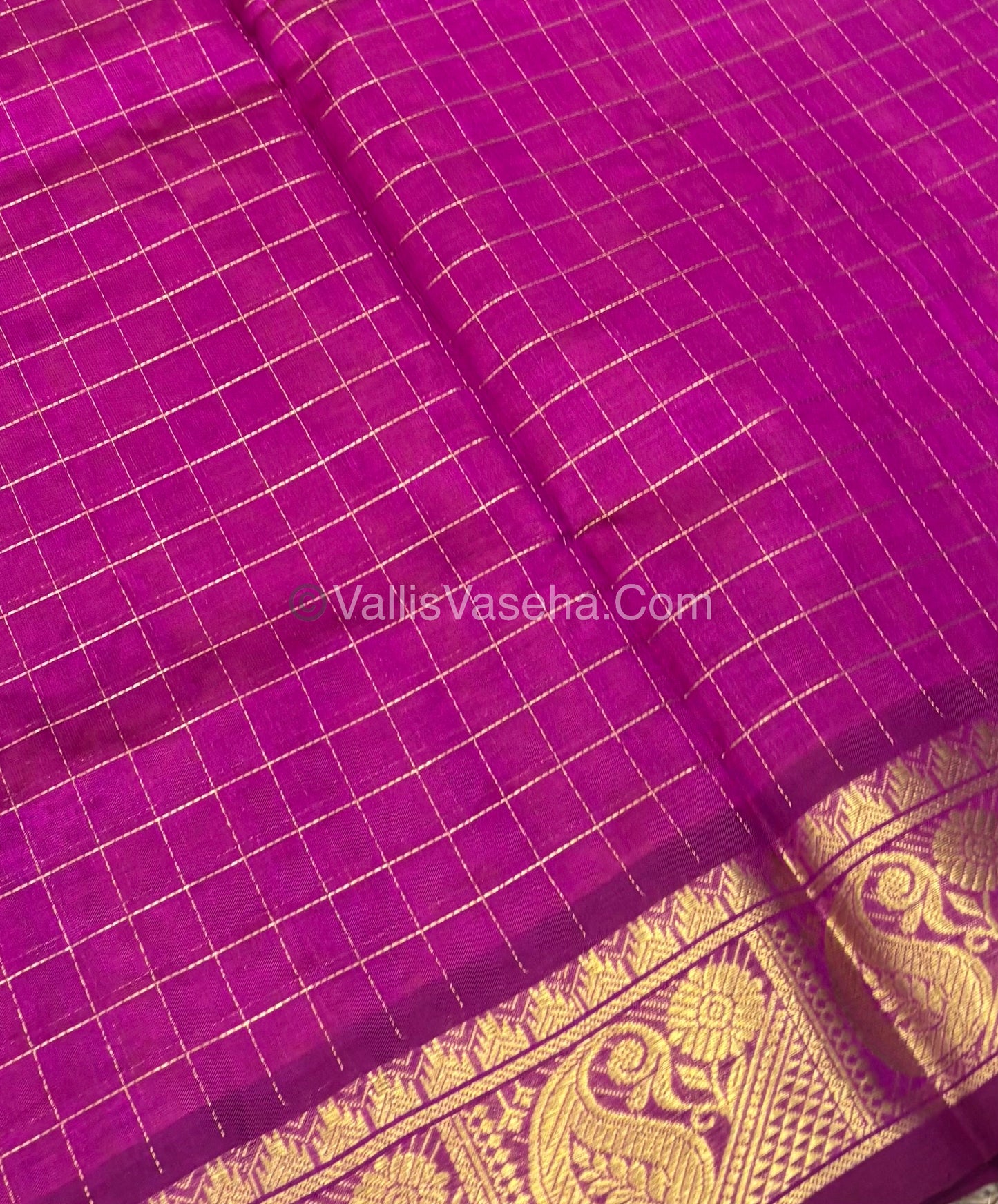 Pure Silk Cotton Saree | Peach With Pink Shade |Lakshadeepam Design VVPLD003