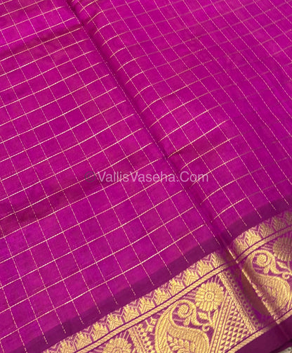 Pure Silk Cotton Saree | Peach With Pink Shade |Lakshadeepam Design VVPLD003