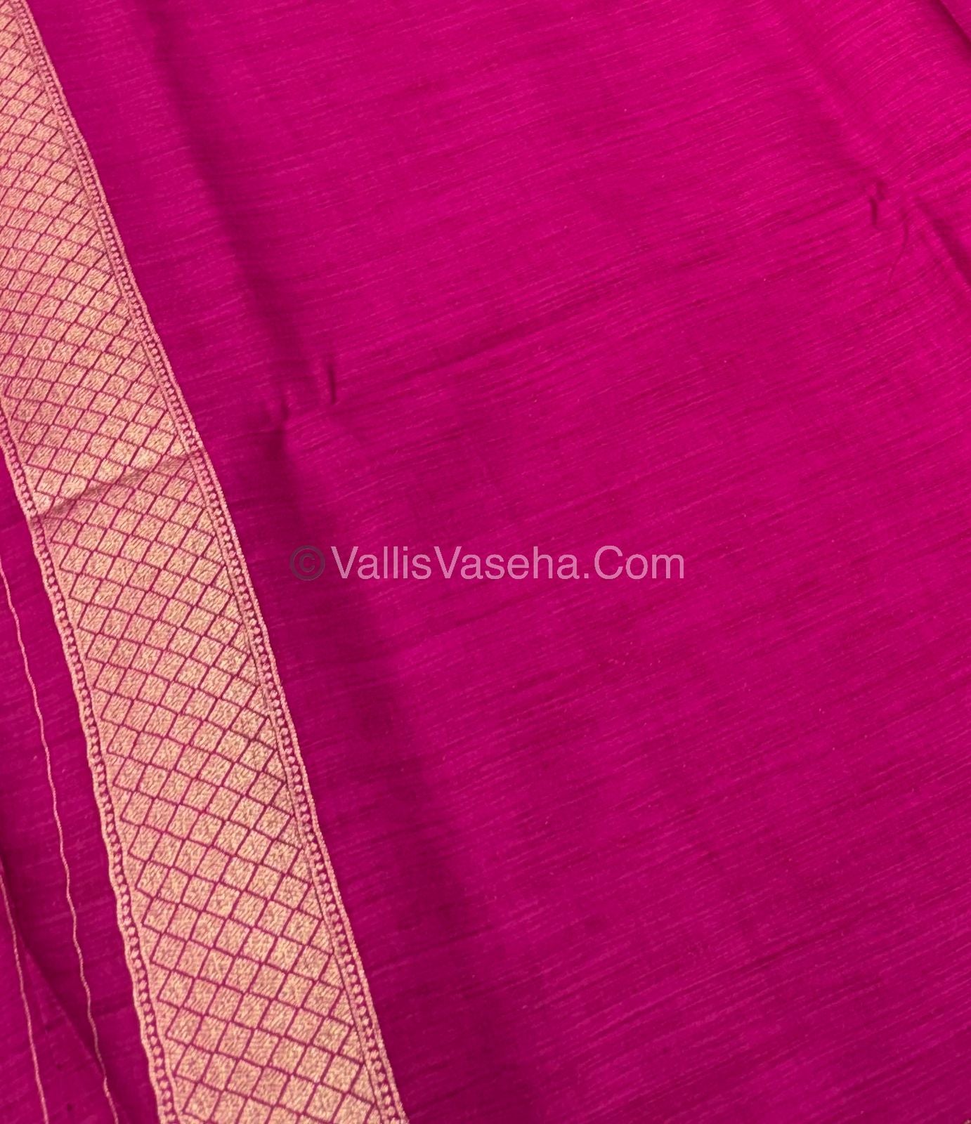 Banarasi - Heritage Silk - Semi Kathan Silk - Dark Pink Shade - VVBHS007