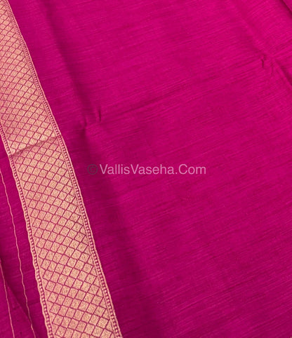 Banarasi - Heritage Silk - Semi Kathan Silk - Dark Pink Shade - VVBHS007