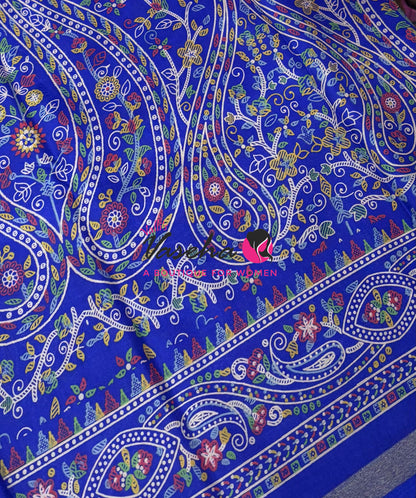 Casual Wear - Fancy Printed Silk  - Ink Blue Shade - VVFPS001