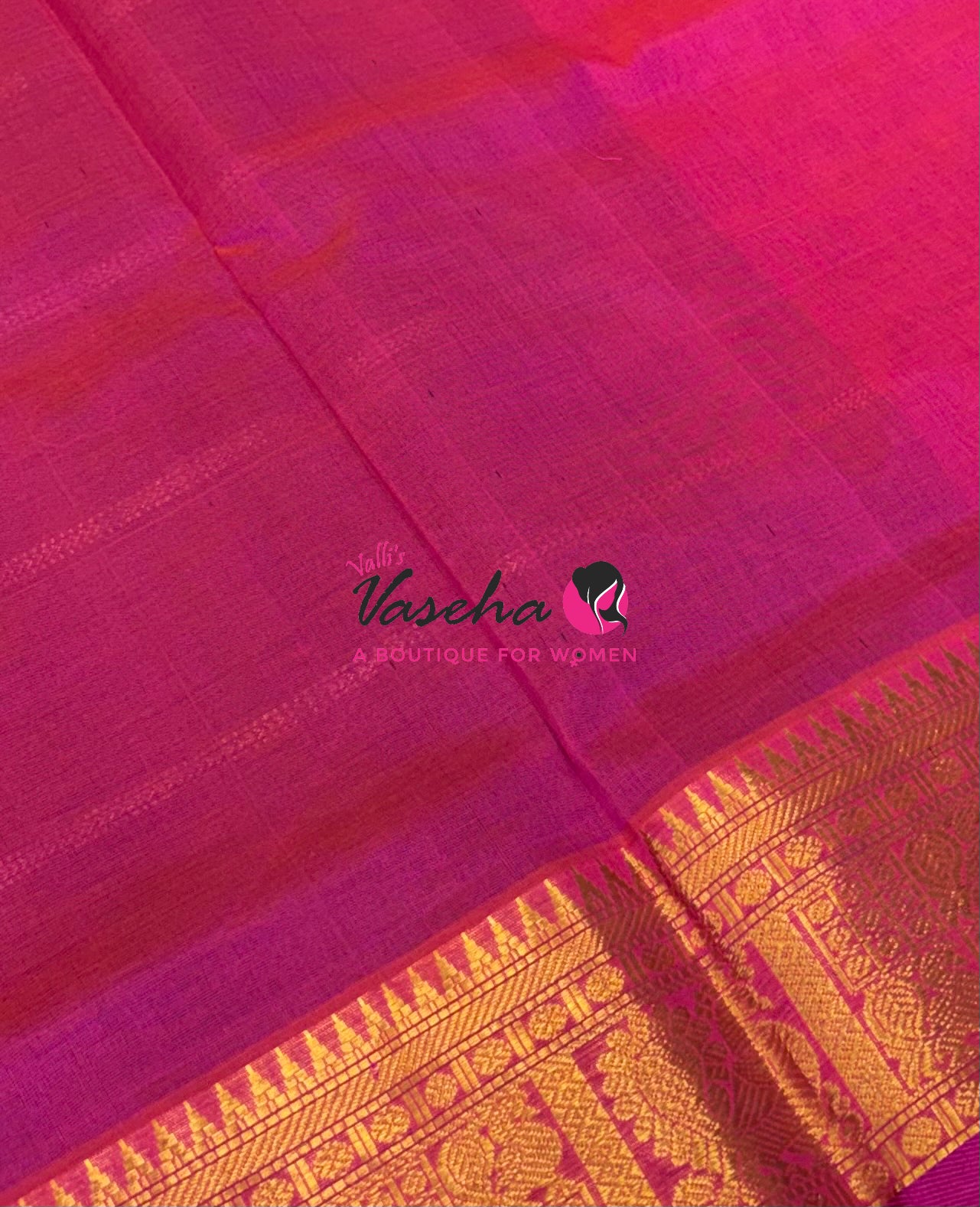 Pure Silk Cotton Saree - Mayil & Chakkaram Design - Peacock Blue With Pink  Shade -VVMC003