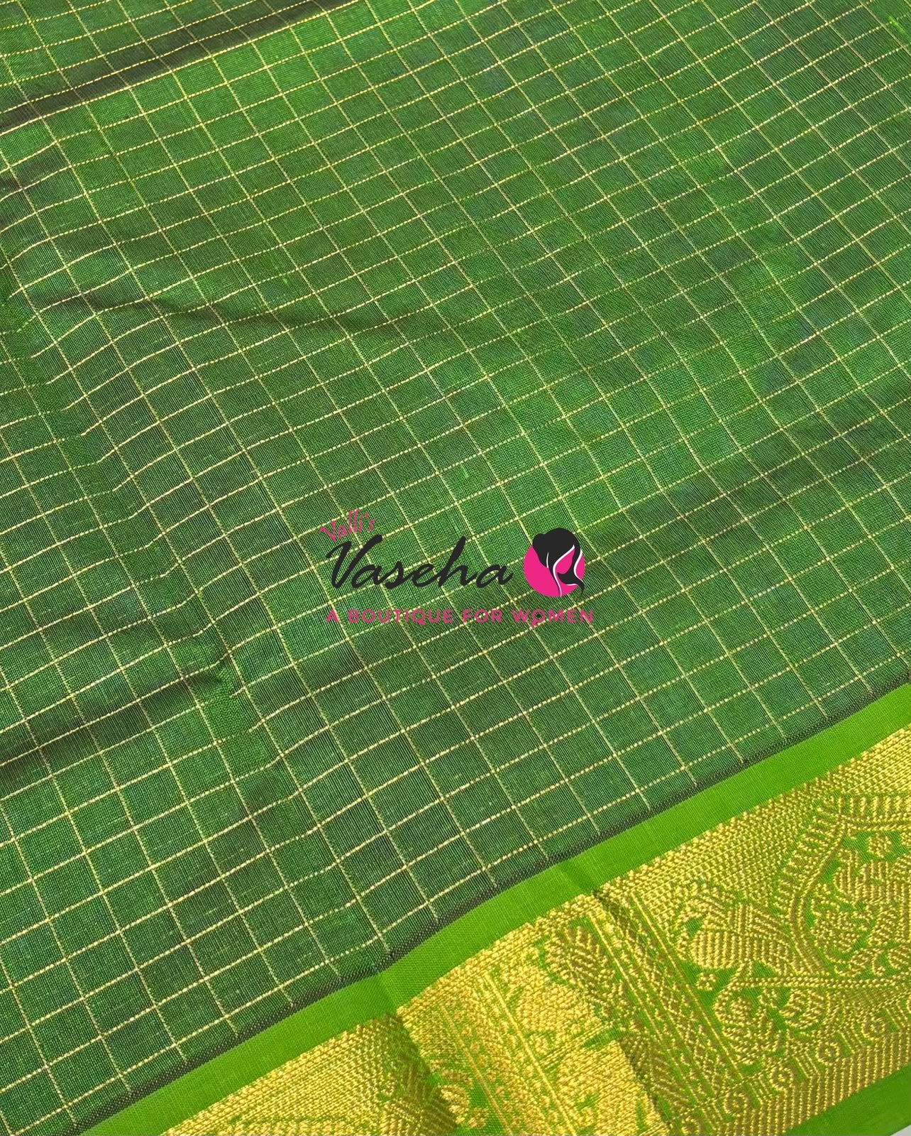 Pure Silk Cotton Saree - Zari Checks - VVCSC001
