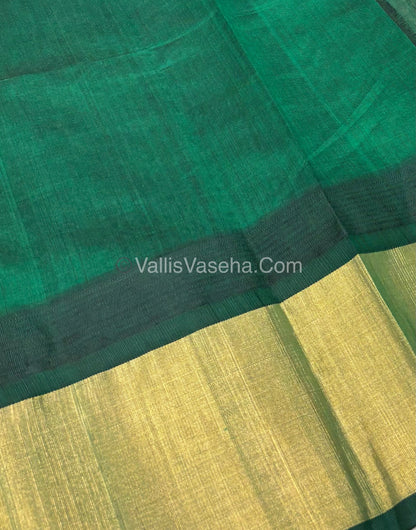 Pure Korvai Silk Cotton Saree - Temple border - VVKSC001