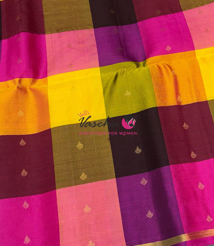 Pure Soft Silk Saree - Partly Pallu -  Half & Half Saree - VVPSS088