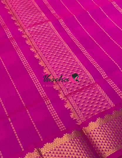 Semi Silk Cotton Saree |  Pazhum Pazhamum Checks Design |VVSSC018
