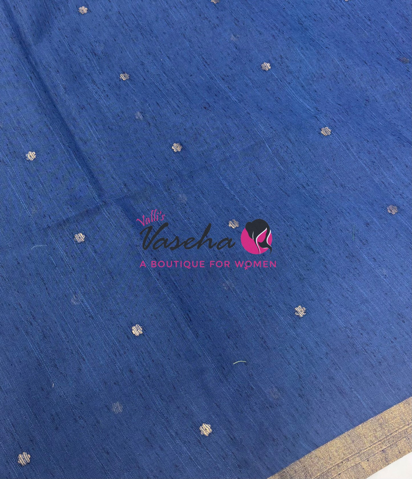Semi Duppion Tussar Silk Saree | Blue Shade |VVSDT001