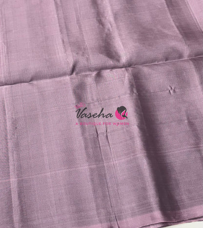 Pure Soft Silk Saree - (1.75 Warp) Kolam Design - Shade Of Maroon & Onion Pink Shade - VVPSS074