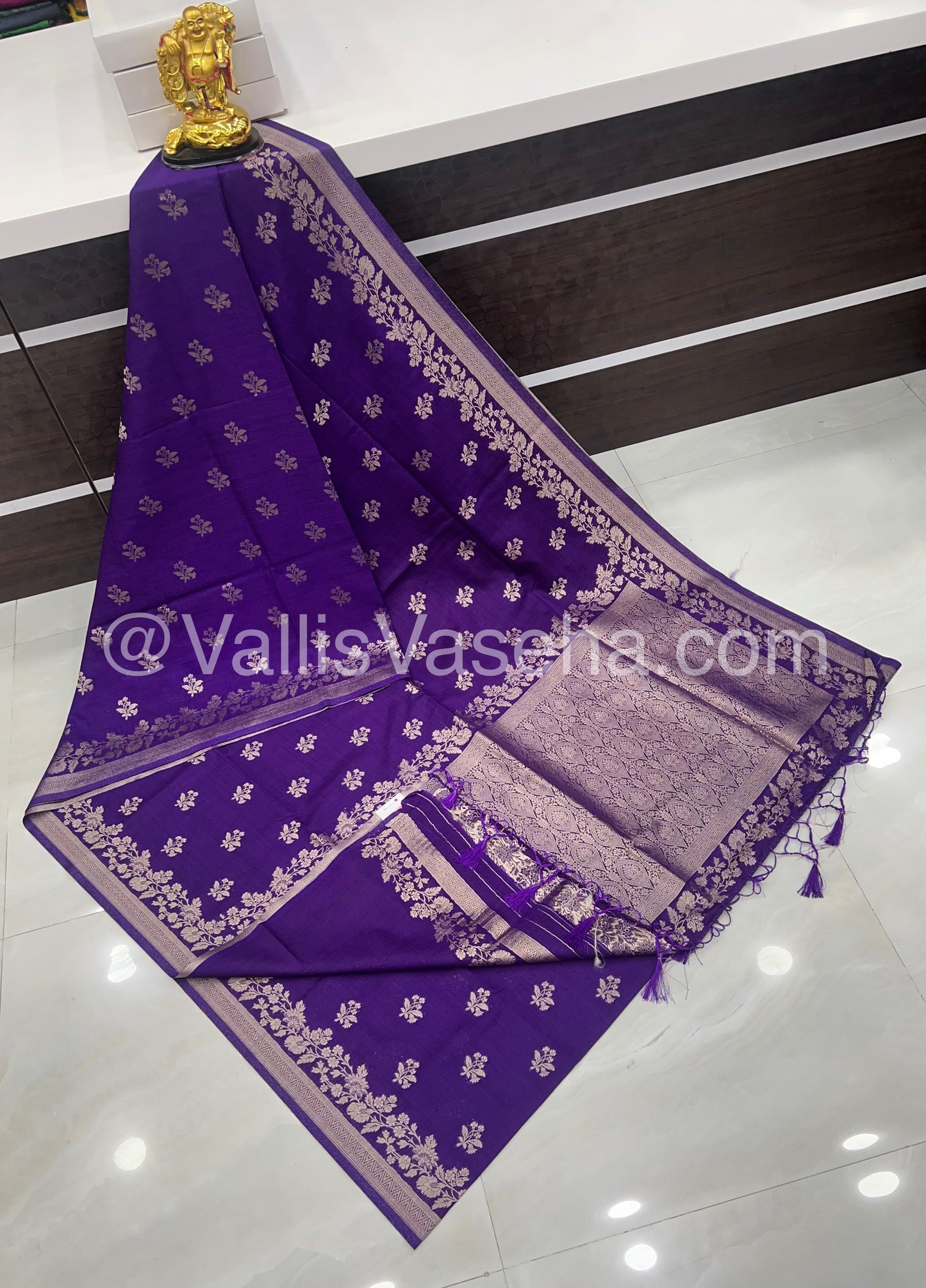 Banarasi - Heritage Silk - Semi Kathan Silk -   Purple Shade - VVBHS008