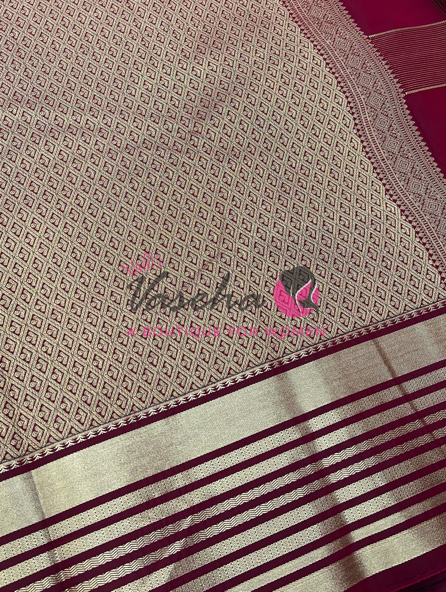 Semi Bridal Kanchi Silk  - Korvai - Premium- VVSKS008