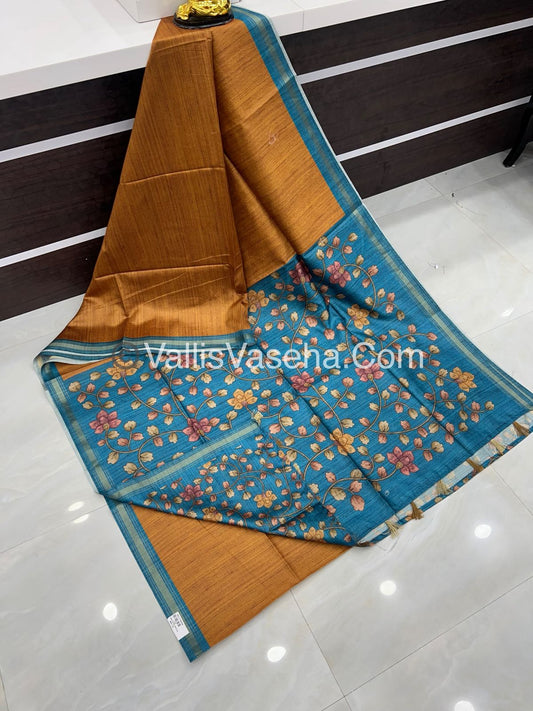 Art Silk / Semi Gicha Tussar Saree  - VVSGT002