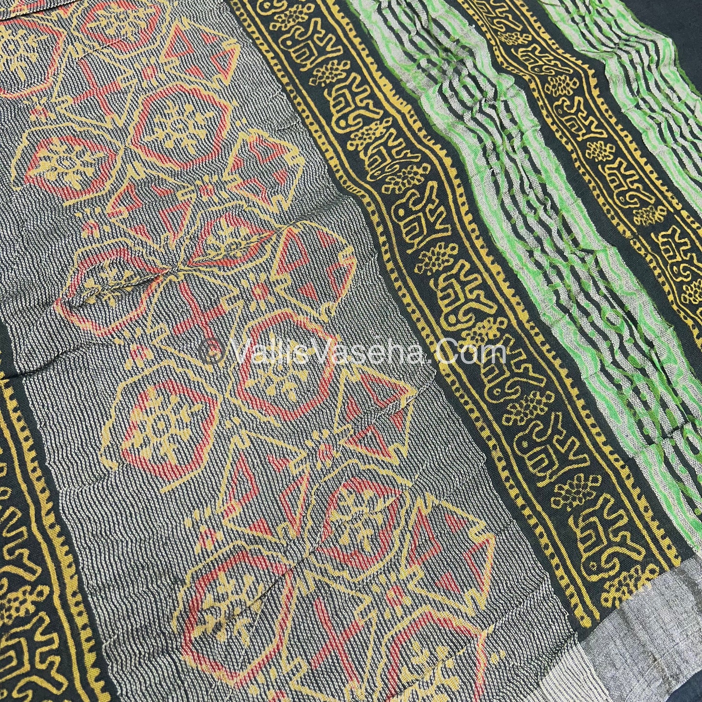 40% less - Offer Saree -  Linen Cotton Saree - VVDS007