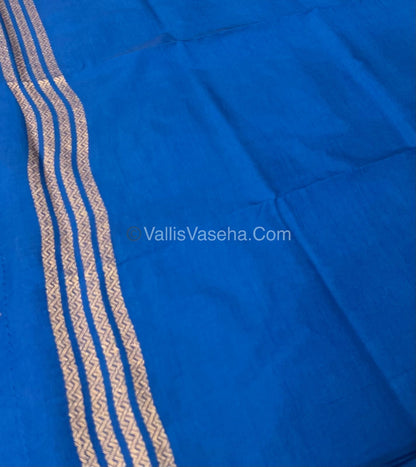 Mulberry Semi Silk - Peacock Blue Shade - VVMSS003