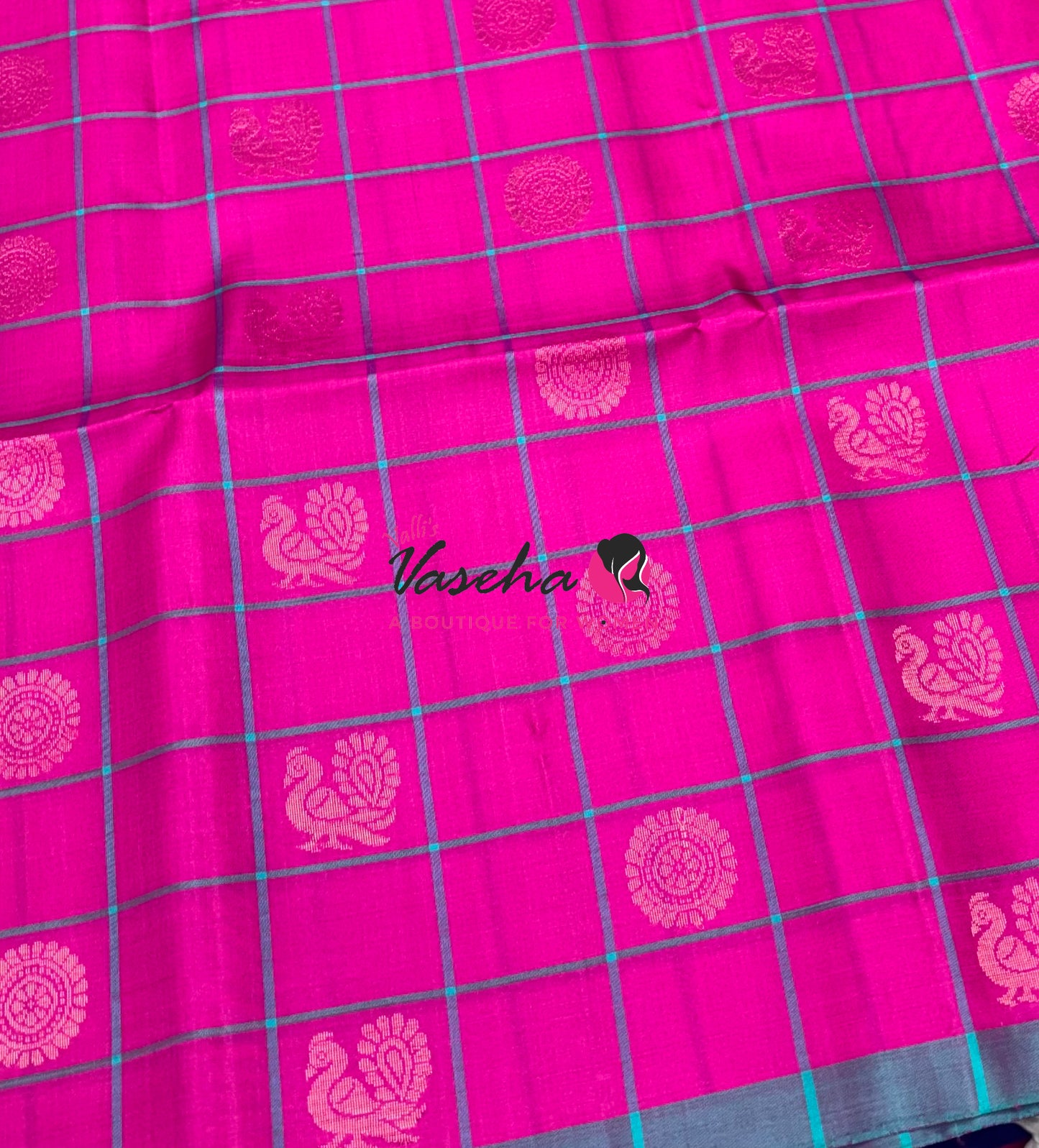 Pure Soft Silk Saree - Purple & Blue Shade - VVPSS055