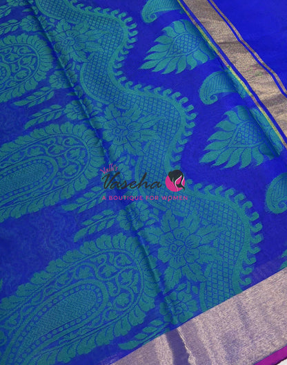 Banarasi - Kora Tanchoi - Semi Soft Silk Saree - VVKTS001
