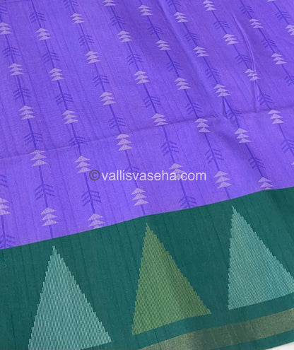 Semi Chappa Silk - Lavender with Ramar Green - VVSC003