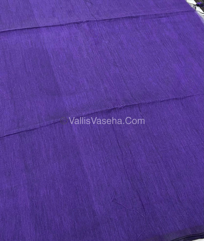 Khadi Cotton Sarees with Kalamkari Blouse - VVKCK001