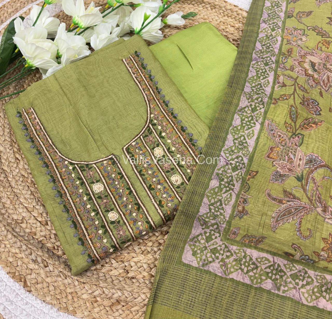 Tissue Linen Salwar Material  | VVUSM020