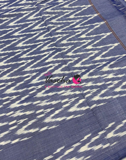 Ikkat Mercerised Cotton Saree - Single Ikkat - VVIKS001