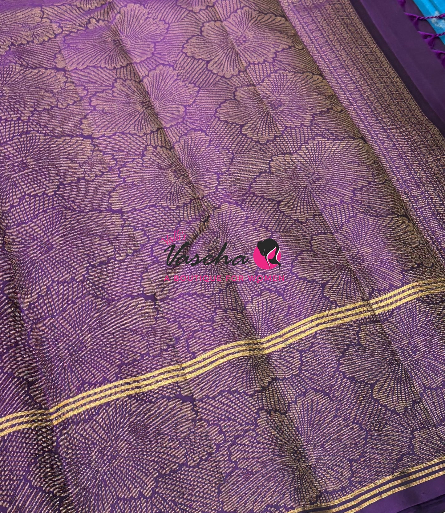 Half Mix - Pure Soft Silk Saree - Long Retta Petta Border with Butta - VVPSS105
