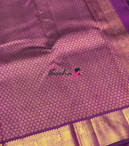 Pure Kanchipuram Silk Saree - Purple Shade - VVPS025