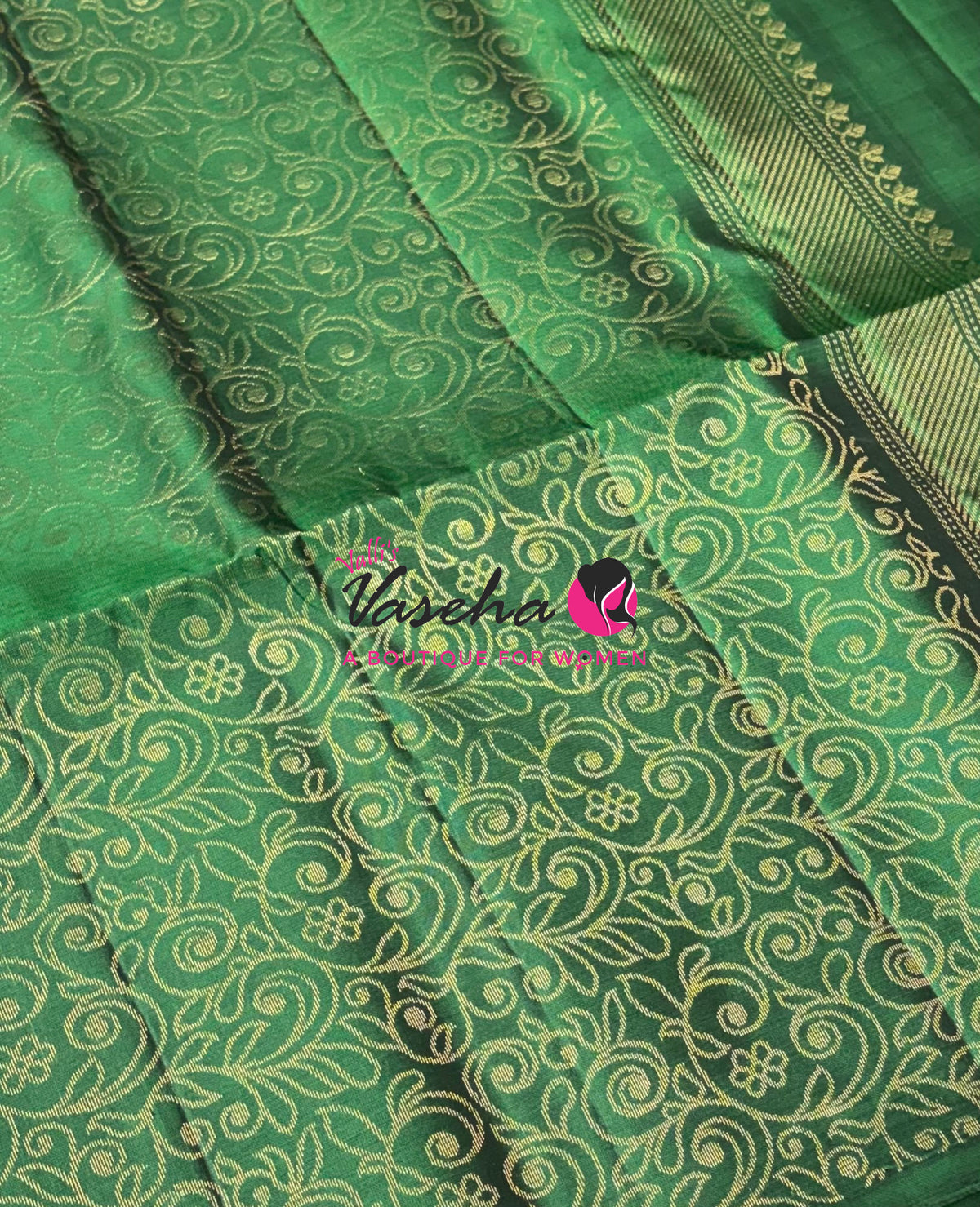 Pure Soft Silk Saree - Green Shade - VVPSS061