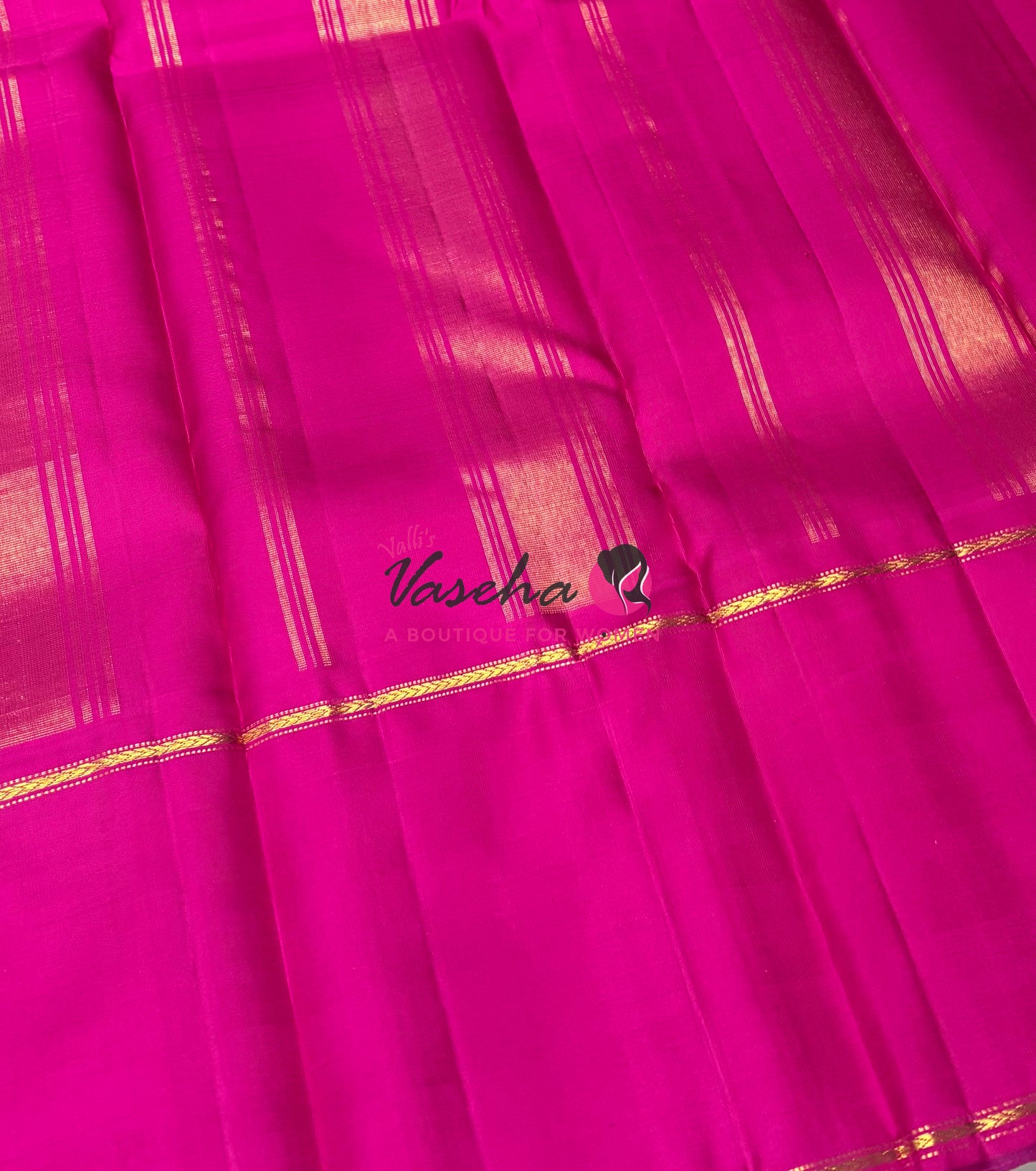 Pure Vintage Korvai Kanchipuram Silk Saree - Ganga Jamuna Style - Yellow & Pink/Green Combo - VVPS053