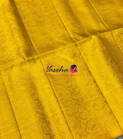 Pure Soft Silk Saree - Cream & Yellow - VVPSS120