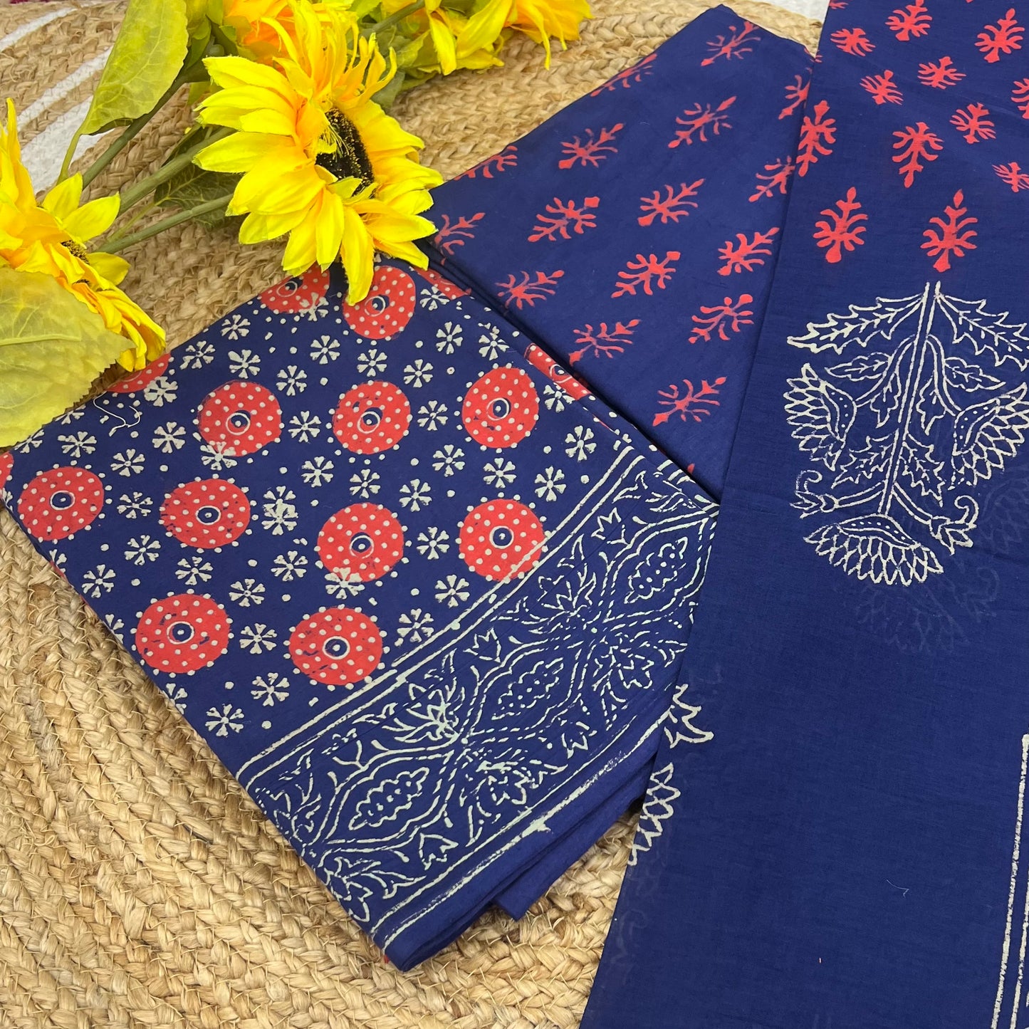 Pure Mul Mul Cotton - Bagru/ Dabu Print - VVUSM002