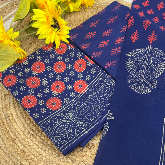 Pure Mul Mul Cotton - Bagru/ Dabu Print - VVUSM002
