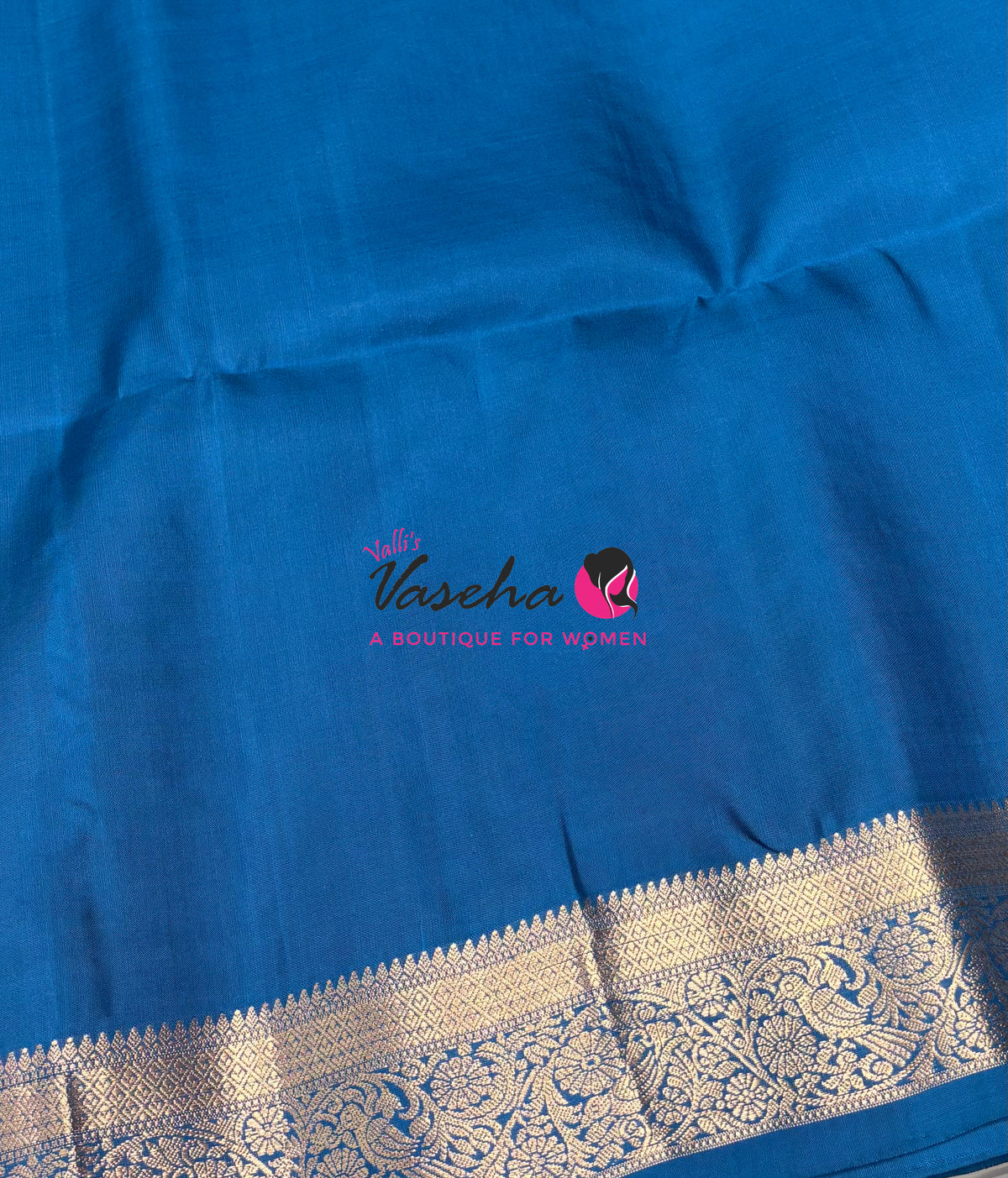 Pure Soft Silk Saree - Kanchi Border - Ramar Blue Shade  -  VVPSS033