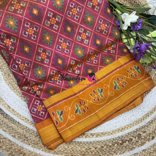 Semi Patola | Printed Silk Saree - Combo - VVSPS002