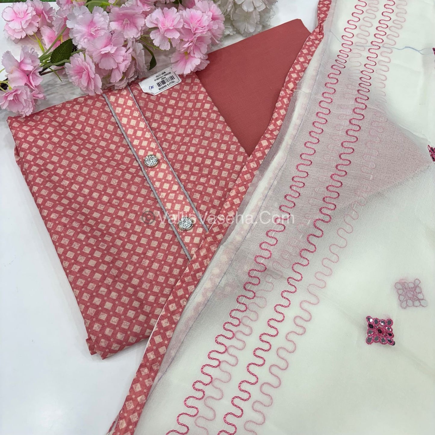 15%less - Offer Unstitched Material - Mixed Cotton Material - VVDUM002