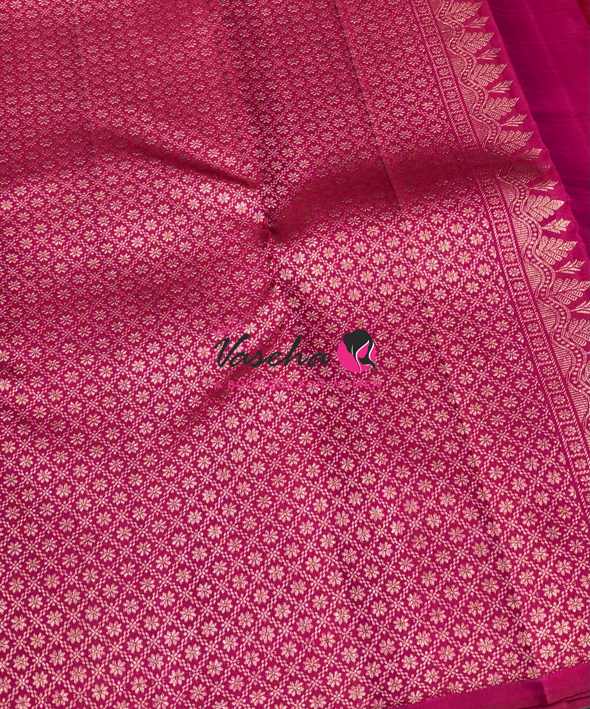 Pure Kanchipuram Silk Saree - Pink Shade - VVPS054