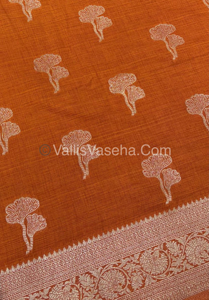 Banarasi - Heritage Silk - Semi Kathan Silk -￼Rust Shade - VVBHS010
