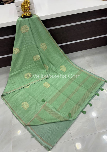 Semi Tussar Silk  - Lavender Shade - VVSTS042