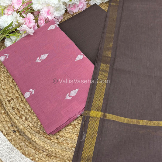 Salwar Material - Pure Cotton - Jacquard Design Set  - VVUSM008